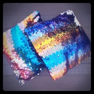 6x6 double sequined throw cushions
